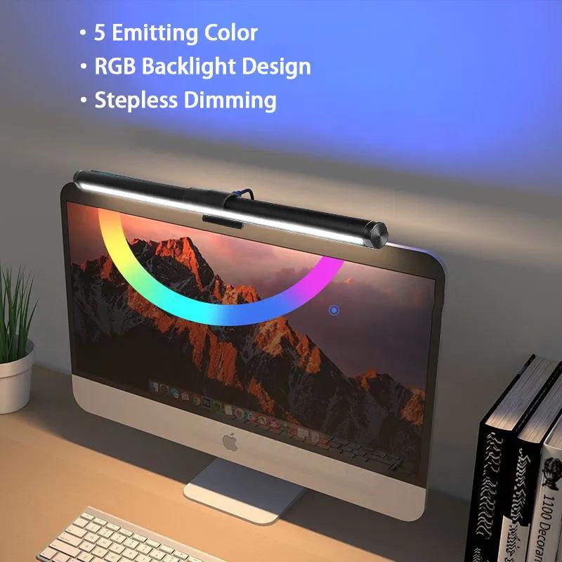 Adjustable LED Monitor Light Bar with Stepless Dimming for Computer Desk and Study Room  ourlum.com   