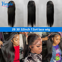 26 Inch Luxury Bone Straight Remy Hair Lace Front Wig