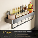 Suction Cup Punch-Free Wall Condiment Hook Rack Storage