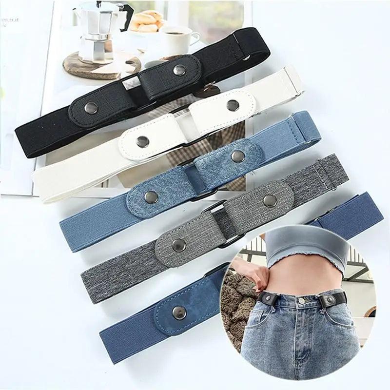 No Buckle Elastic Waistband Belt - Comfortable and Stylish Solution for Women and Men  ourlum.com   