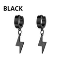 Punk Stainless Steel Stud Earrings Edgy Vintage Hip-Hop Jewelry