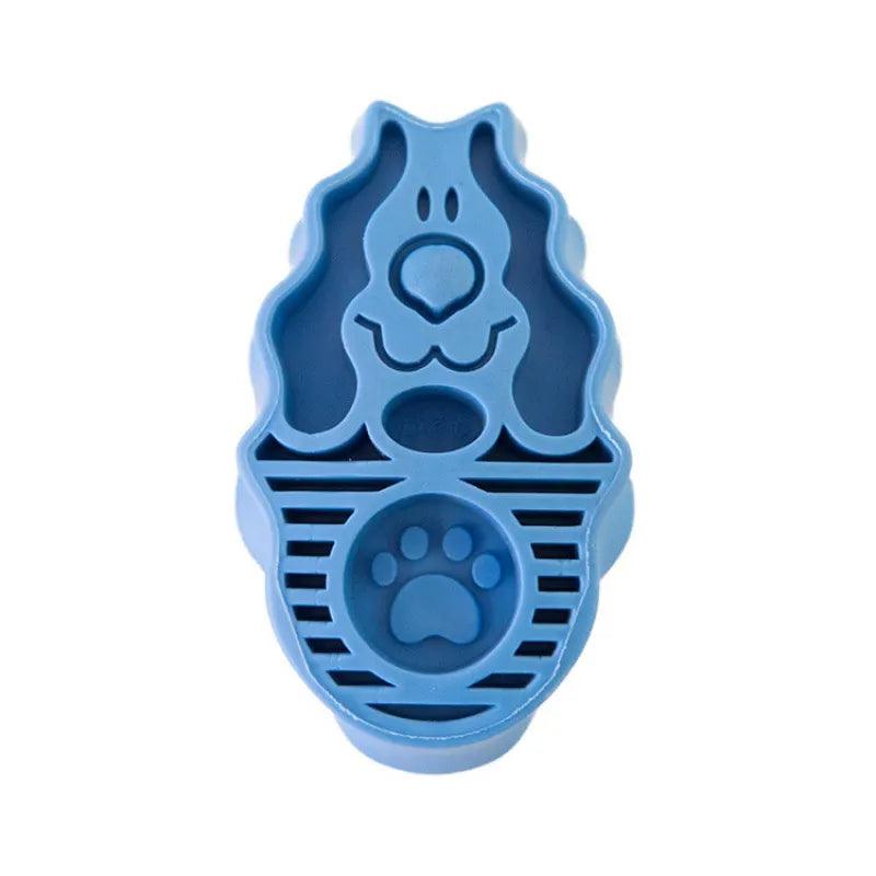 Pet Massage Brush: Soft Bristle Dog & Cat Grooming Tool  ourlum.com Blue  