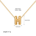 3D Bubble Initial A-Z Alphabet Mini Necklace for Women Girls Dainty Gold Plated Tiny Letter Stainless Steel Jewelry Bijoux Gift