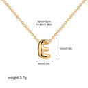 3D Bubble Initial A-Z Alphabet Mini Necklace for Women Girls Dainty Gold Plated Tiny Letter Stainless Steel Jewelry Bijoux Gift