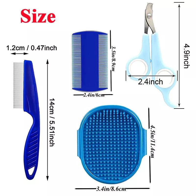 Rabbit Grooming Kit: Tear Stain Remover, Nail Clipper, Shampoo Brush & Comb  ourlum.com   