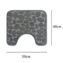 Embossed Pebble Bath Rug Non-Slip Memory Foam Mat 24x17