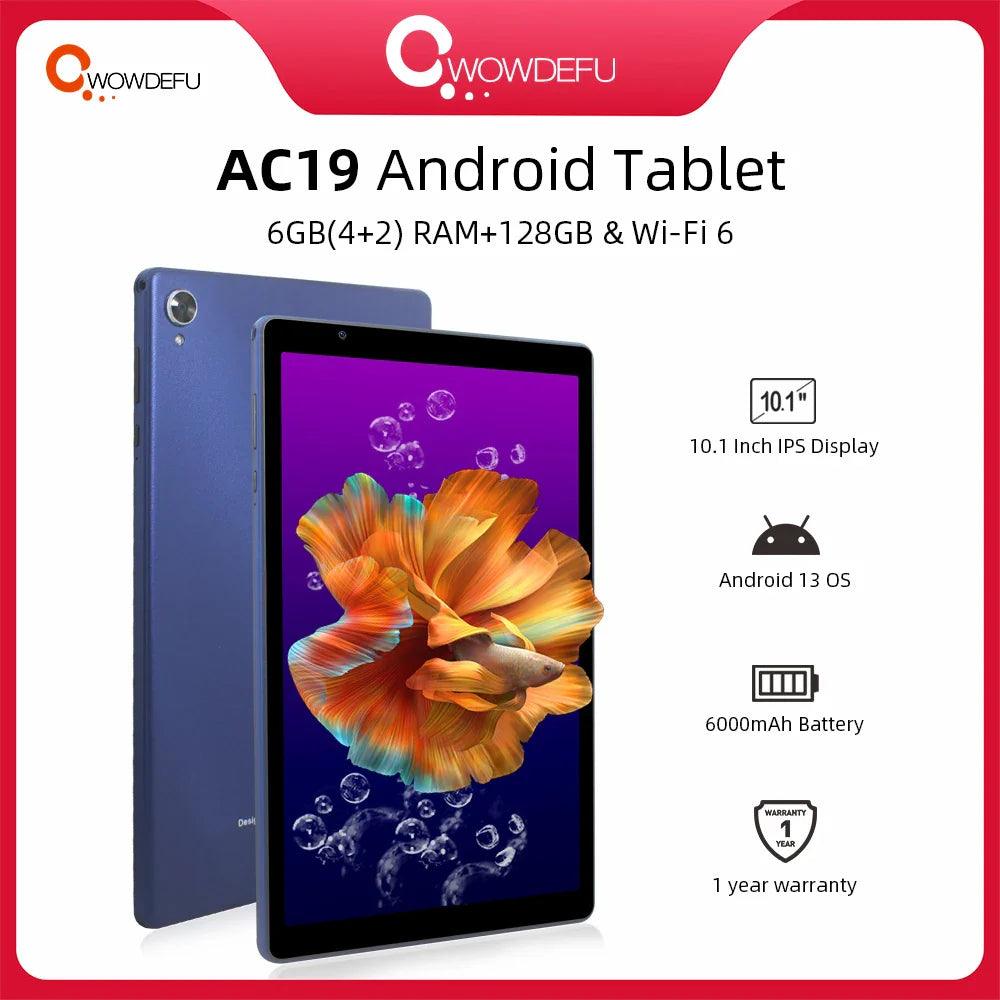 Cwowdefu Tablet 10 Inch Android 13 Octa Core 6GB(4+2 extend) RAM 128GB ROM 6000mAh 5G WiFi Dual Camera Type-C Tab PC 2023 Tablet  ourlum.com   