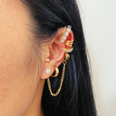 Unisex Silver Leaf Ear Cuffs - Trendy Non-Piercing Earrings