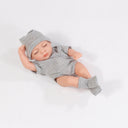 Silicone Reborn Dolls: Lifelike Baby Toys for Girls, Cute Mini Bebe Doll, Birthday Gift  ourlum.com striped gray  