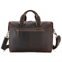 Classic Vintage Leather Briefcase for Men - 15.6 Inch Bag