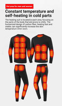 Winter Heated Underwear Set Women Men USB Electric Heating Jacket