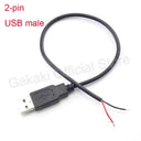 5V USB Cable Kit: Ultimate DIY Charging Solution  ourlum.com 2 wire usb male 1M 