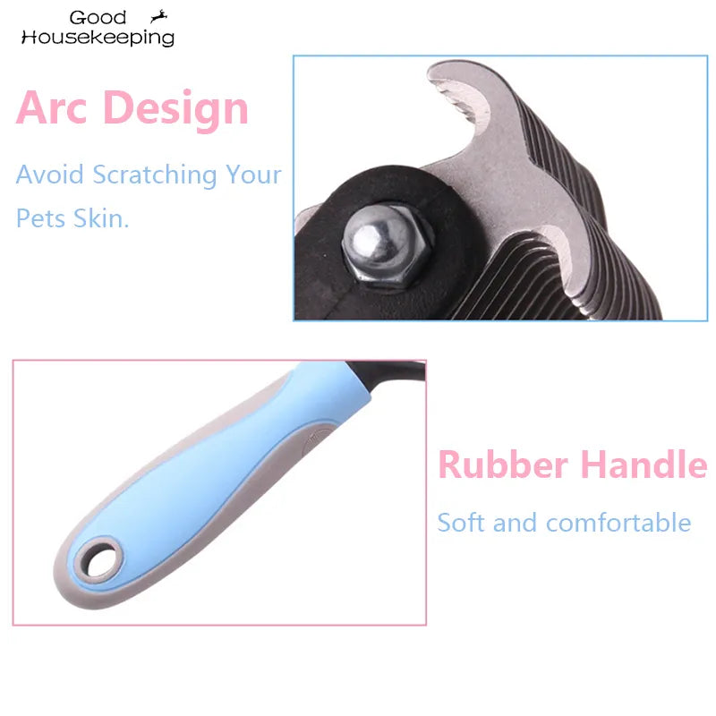 Pet Grooming Shedding Tool: Stainless Steel Knot Remover Brush