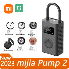 2023 Newest Xiaomi Mijia Electric Air Compressor 2 Led Type-C Inflator Multitool Air Pump for Bike Automotive Car