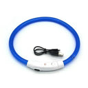 LED Pet Dog Collar Glowing Safety Light USB Flashing Luminous Necklace  ourlum.com S1 Blue 40cm 