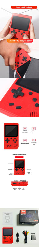 A Red Retro Classic Games Handheld Console With 400 Games