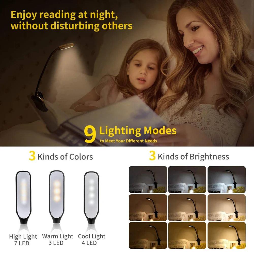 Rechargeable LED Reading Light: Versatile Night Lamp for Reading  ourlum.com   