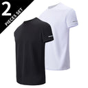 2-Piece Men's Quick-drying Sports Basic Multi-color Plus-size Short-sleeved Leisure Fitness Running T-shirt Adolescent Comfort T