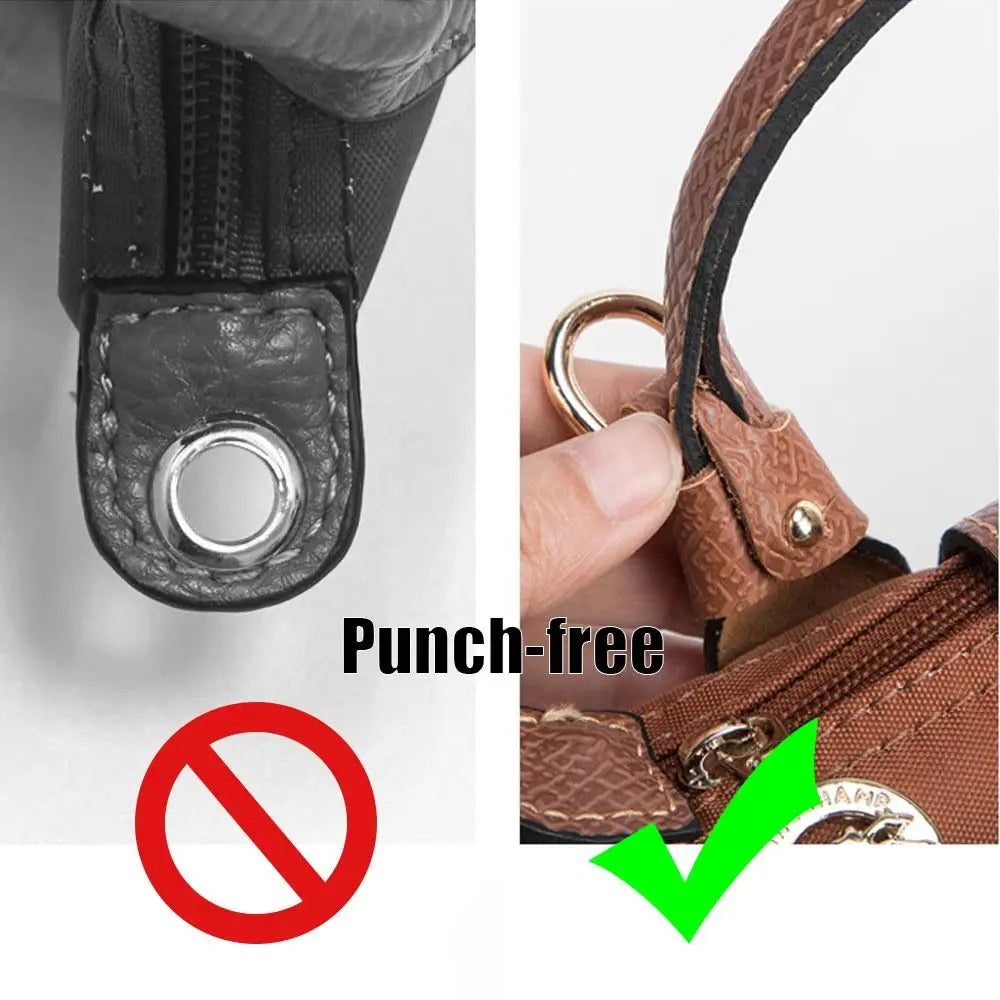 Punch-free Genuine Leather Shoulder Strap for Longchamp mini Bag Straps  Crossbody Conversion Hang Buckle Bag Accessories