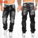 Mens Jeans Brands Straight Stretch Slim Jean Homme Casual Pants