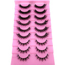 7/8/9/10Pairs Eyelashes Makeup Soft Fluffy 3D Mink False Eyelashes Thick HandMade Volume Mink Lashes Faux Cils Natural Fake Lash  ourlum.com Black 9pairs-LC-4  