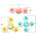 Baby Bath Toys: Interactive Spinner Suction Cup Rattles Set