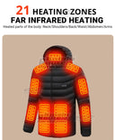 21 Areas Heated Jacket Winter USB Electric Heating Coat