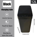 Bathroom Touchless Trash 12L Motion Sensor Trash Can