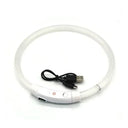 LED Pet Dog Collar Glowing Safety Light USB Flashing Luminous Necklace  ourlum.com S1 White 40cm 