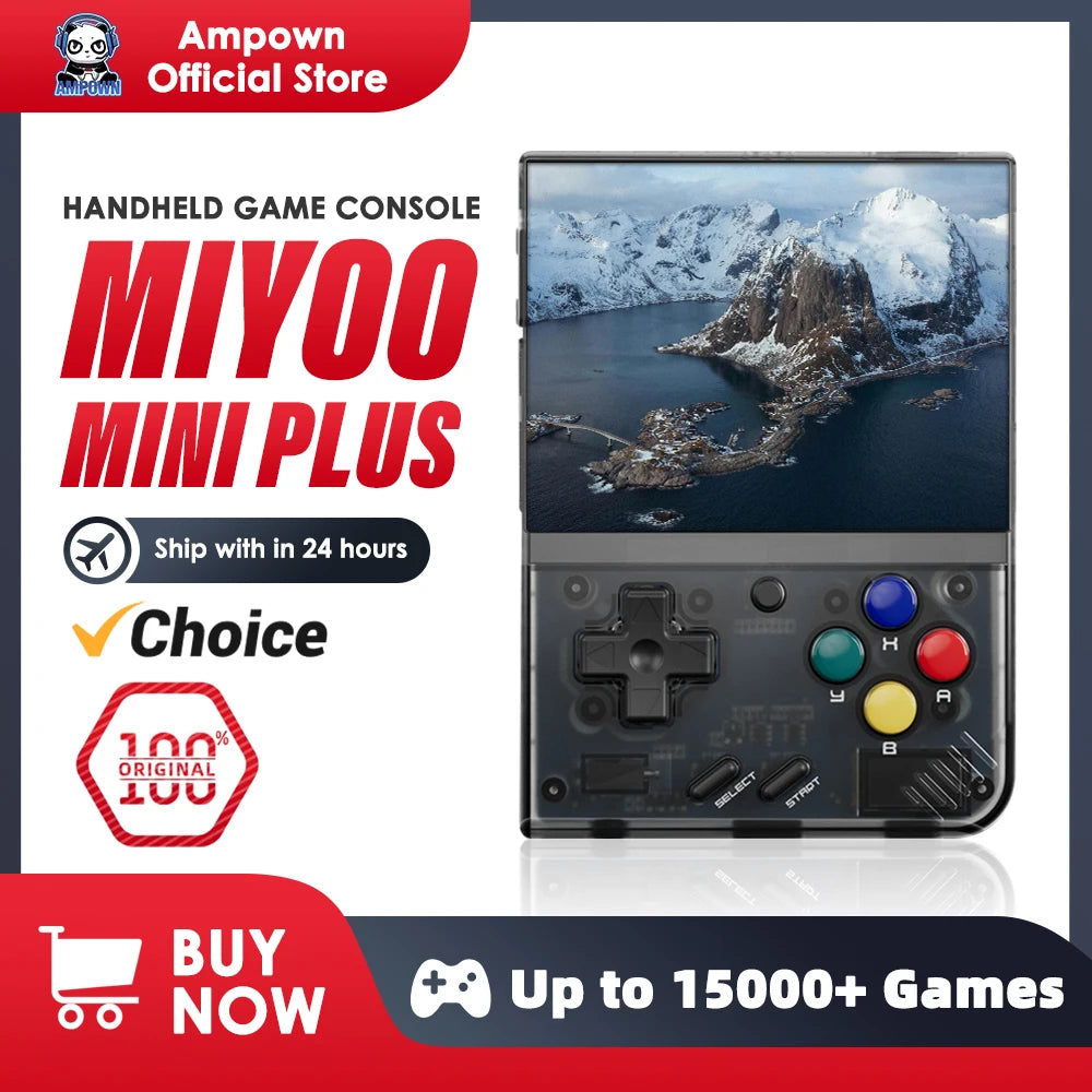 MIYOO Mini Plus Portable Retro Handheld Game Console V2 Mini+ IPS Screen Classic Video Game Console Linux System Children's Gift