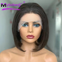 13x2 Highlight Straight Lace Front Bob Wig 10 Inch Remy Hair