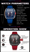 MINIFOCUS Men's Military Sport Chronograph Quartz Watch