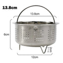 Stainless Steel Instant Pot Steamer Basket with Silicone Handle