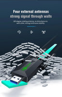 1200Mbps WiFi USB Adapter Dual Band 2.4G+5Ghz Wi-Fi Dongle