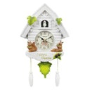 Cuckoo Clock Bird House Wall Decor Pendulum Alarm Watch: Musical Nordic Theme, Premium Quality, Unique Design, Silent Movement.  ourlum.com White-squirrel  