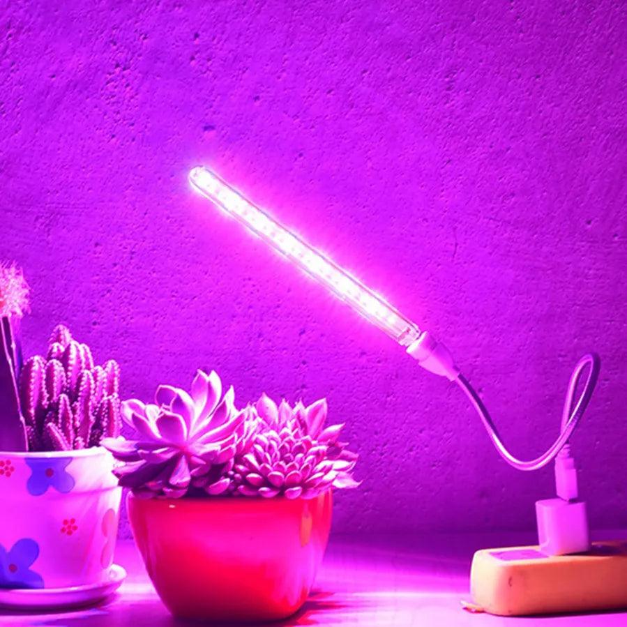 Flexible USB LED Grow Light for Indoor Plants - Full Spectrum Phyto Lamp  ourlum.com   