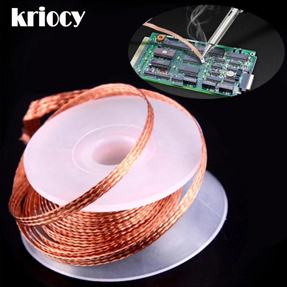 Solder Wick Braid Tape Copper Solder Wire Removal Tool: Efficient, High-Quality Repair Aid  ourlum.com 1.5mX2.5mm  