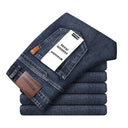 2025 Fashion Classic Blue Black Denim Trousers Men's Jeans