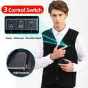 10 Areas Heated Vest Men Women USB Electric Self Heating Vest