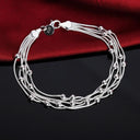 Sterling Silver Chain Bracelet Elegant Party Wedding Gift