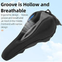 Comfortable Gel Memory Foam Bicycle Seat Cover with Safety Taillights