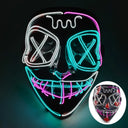 Halloween LED Purge Neon Light Up Mask With LED Gloves