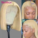 Vibrant 13x4 Short Bob Wigs in 613 Blonde Grey Orange