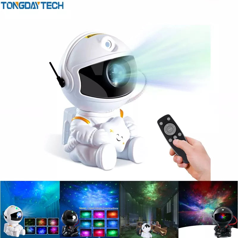 Starry Galaxy Astronaut LED Night Light Projector for Bedroom Decor and Children's Gifts  ourlum.com   