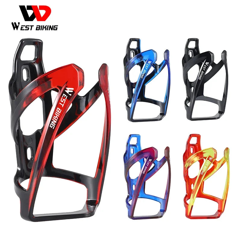 WEST BIKING Ultralight Colorful Gradient Bicycle Water Bottle Holder for MTB and Road Cycling