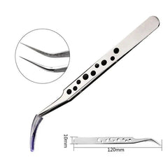 High Precision Pink Eyelash Extension Tweezers - Stainless Steel Beauty Tool for Professionals