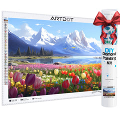 ARTDOT 5D Flower Diamond Painting Kits for Adults Licensed Full Drill Diamond Art Kits for Home Wall Decor Gifts for Mom Child