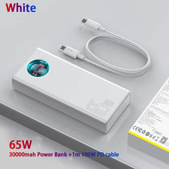 Baseus 30000mAh Power Bank with 65W PD Fast Charging for Laptops, Tablets, and Smartphones