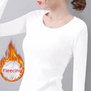 Stay Cozy & Chic Velvet Slim Fit Thermal Top O Neck