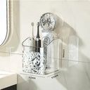 Light Luxury Style Glacier Pattern Suction Cup Shelf Holder